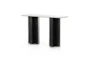 Raw Black + Polished White Marble Top Console Tbale - Signature