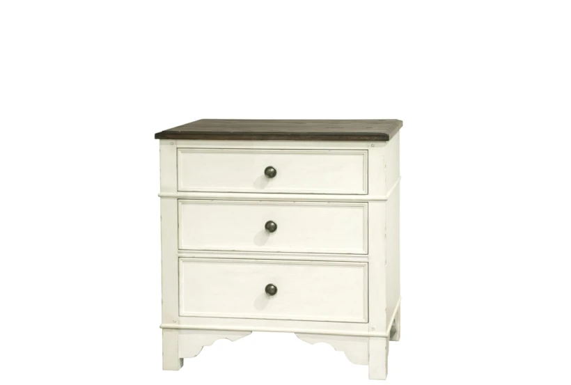 Raelyn White 30" 3-Drawer Nightstand With USB - 360