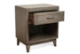 Sienna Grey 28" 1-Drawer Nightstand With USB - Detail