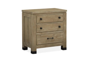 Wade Natural Nightstand With USB