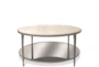 Paola Glass Round Coffee Table With Storage - Signature