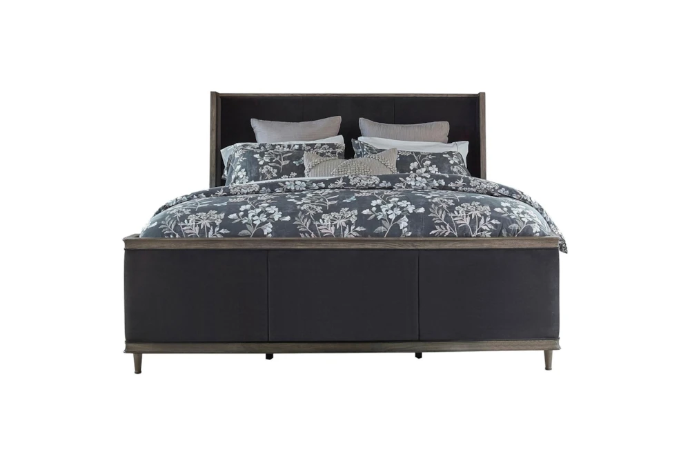 Lilith Grey California King Upholstered Panel Bed