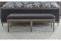 Lilith Grey Upholstered Bench - Room