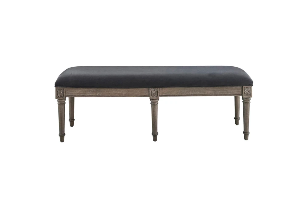 Lilith Grey Upholstered Bench