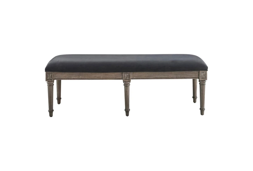 Lilith Grey Upholstered Bench - 360