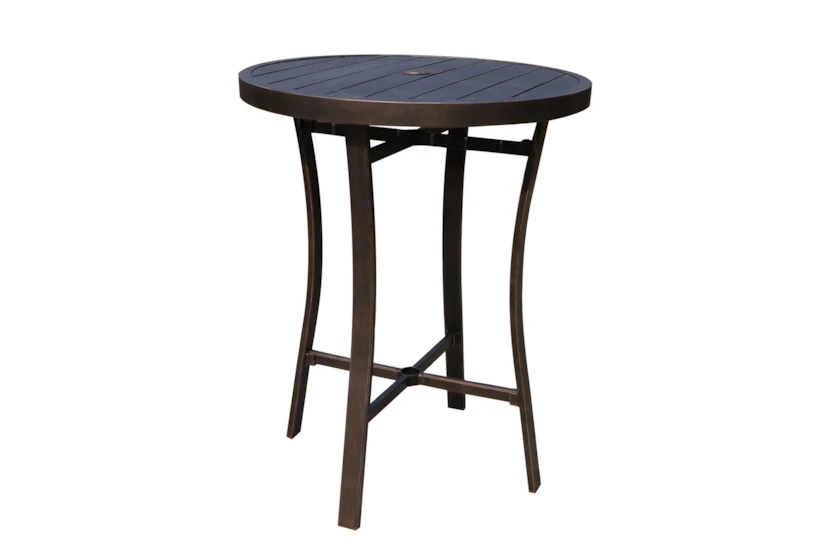 Bedford Bronze Outdoor 32" Round Bar Table - 360