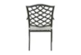 Danbury Espresso Outdoor Dining Arm Chair With Cast Silver Cushion- Set Of 2 - Back