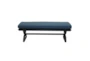 Danbury Espresso Outdoor 58" Dining Bench With Sapphire Blue Cushion - Signature