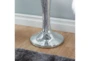 14X36 Silver Ceramic Pedestal Table - Detail