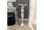 14X36 Silver Ceramic Pedestal Table - Room