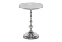 21" Silver Aluminum Pedestal Table - Material