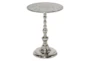 21" Silver Aluminum Pedestal Table - Signature