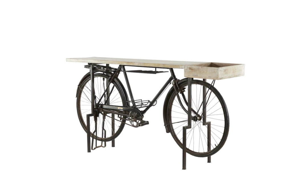 Black Metal Bicycle Console Table