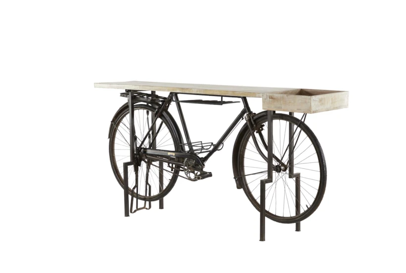 Black Metal Bicycle Console Table - 360