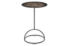 15X22 Black Iron Accent Table