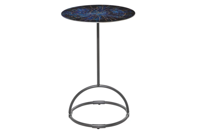 15X22 Blue Iron Accent Table - 360