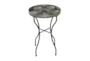 17X24 Silver Iron Accent Table - Material
