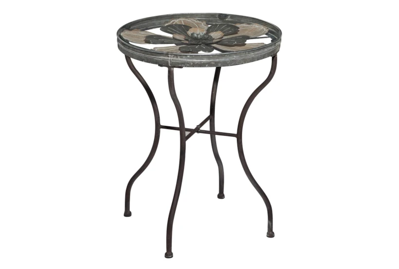 17X24 Silver Iron Accent Table - 360