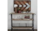 Natural Wood + Metal 3 Tier Kitchen Island With 3 Metal Baskets  - Room