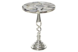 18X24 Silver Aluminum Accent Table