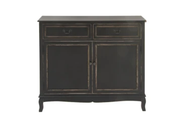 40X36 Black Wood Cabinet