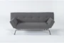 Savona 76" Grey Convertible Sofa - Front