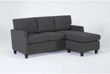 Cesena Charcoal 76" Sofa W/Reversible Chaise