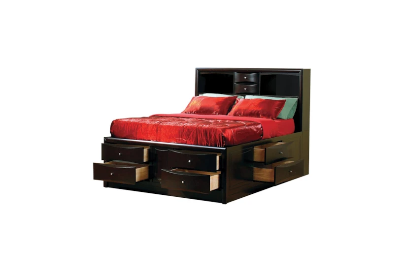 Treyton Queen Bookcase Bed With Underbed Storage - 360