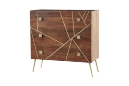 Brown Metal+Wood Cabinet