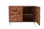 Brown 46" Metal And Wood Buffet - Front