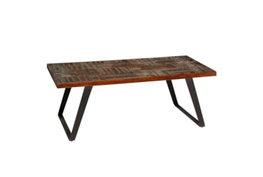47X18 Brown Wood Coffee Table
