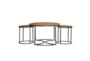 Brown Iron Coffee Table Set Of 3 - Front