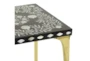 16X20 Gold Wood Accent Table - Detail
