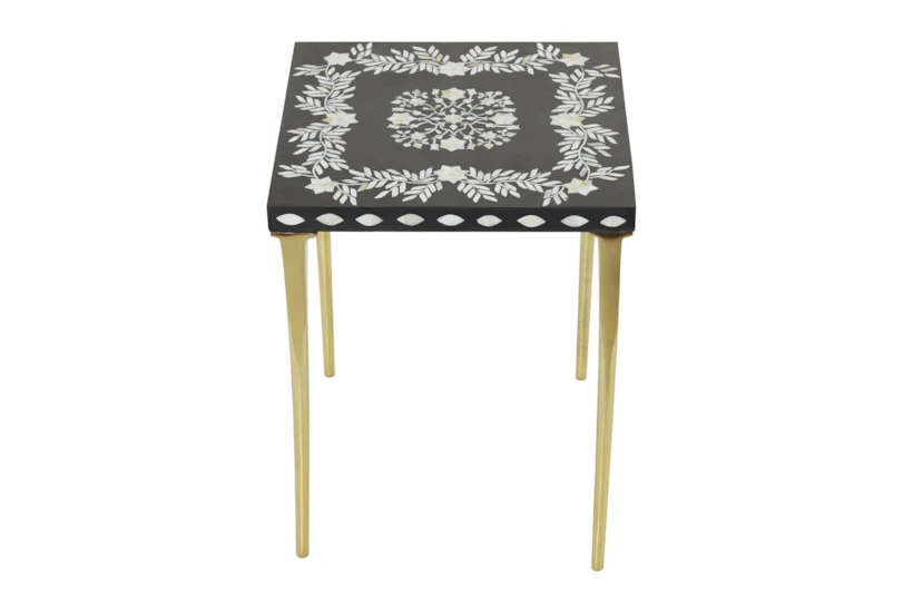 16X20 Gold Wood Accent Table - 360