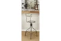 41" Beige Iron Bar Stool With Back - Room