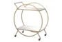 Modern Gold Round Iron Bar Cart With Wheels - Material