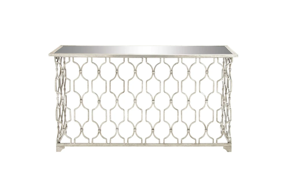 Silver Iron Console Table