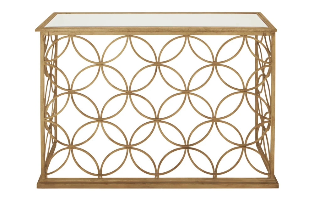 47X32 Gold Iron Console Table