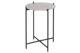 18X25 Silver Aluminum Accent Table