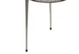 20X22 Silver Aluminum Accent Table With Tampered Glass - Detail