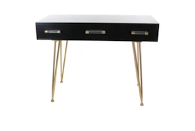 42X31 Black Wood Console Table