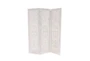 60X69 White Wood Room Divider Screen - Signature