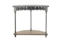 36X32 Grey Iron Console Table - Back