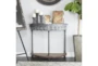 36X32 Grey Iron Console Table - Room
