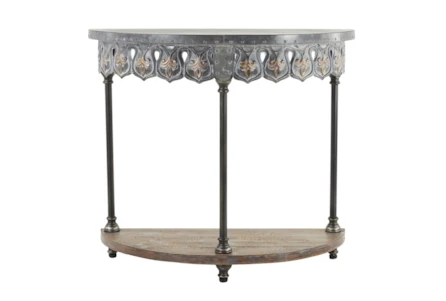 36X32 Grey Iron Console Table