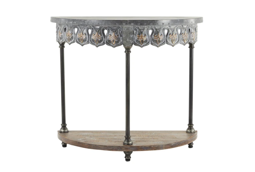36X32 Grey Iron Console Table - 360