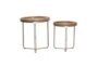 Brown Wood Accent Table Set Of 2 - Material