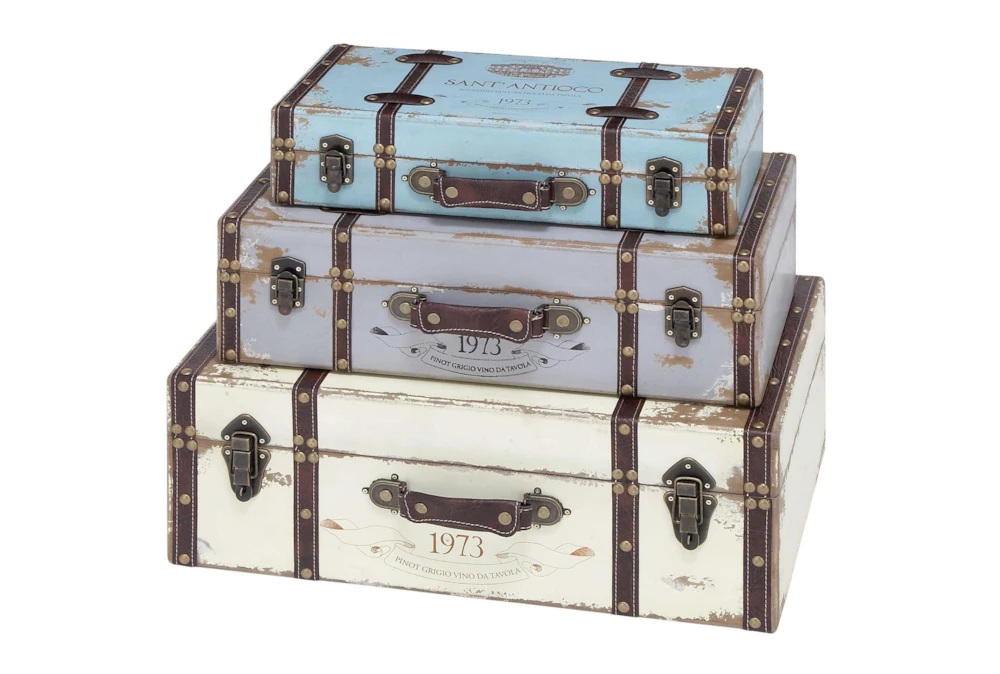 Multi Color Wood Trunk Set Of 3 | Living Spaces