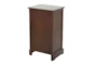 13X28 Brown Wood Storage Unit With 1 Drawer + 2 Baskets - Back