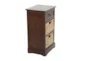 13X28 Brown Wood Storage Unit With 1 Drawer + 2 Baskets - Front
